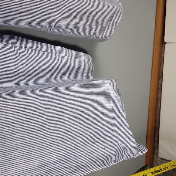 J. Crew Linen Blue and White Striped Wide Leg Pant Suit - Picture 5 of 8